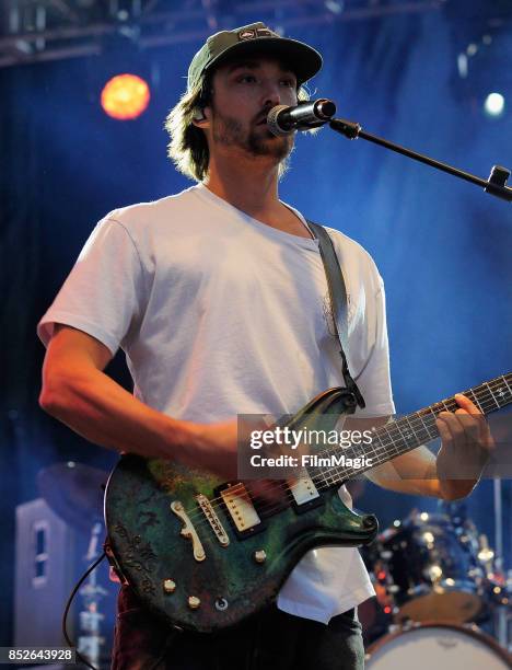 Scott Woodruff of Stick Figure performs on Huntridge Stage during day 2 of the 2017 Life Is Beautiful Festival on September 23, 2017 in Las Vegas,...