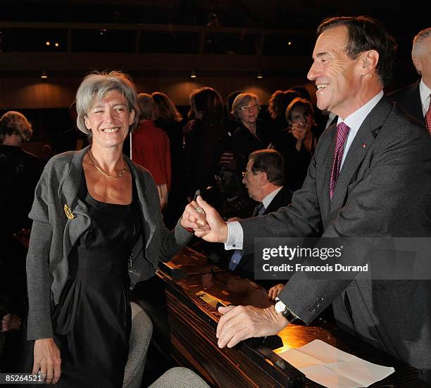 Chairman and CEO of L�OREAL Lindsay Owen-Jones and French former minister Claudie Haignere attend UNESCO and L'Oreal Awards for Women and Science on...