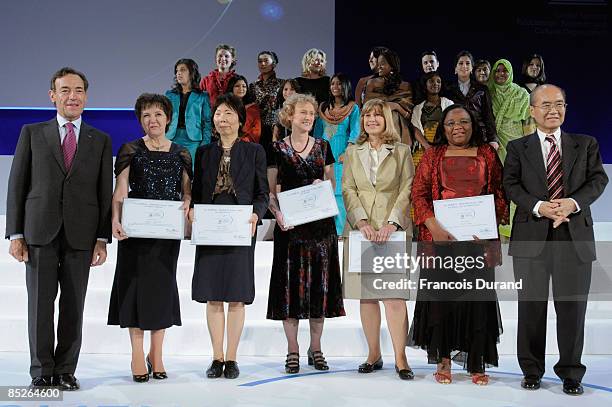 Chairman and CEO of L�OREAL Lindsay Owen-Jones, Professor Eugenia Kumacheva from North America, Professor Akiko Kobayashi from Asia, professor Athene...