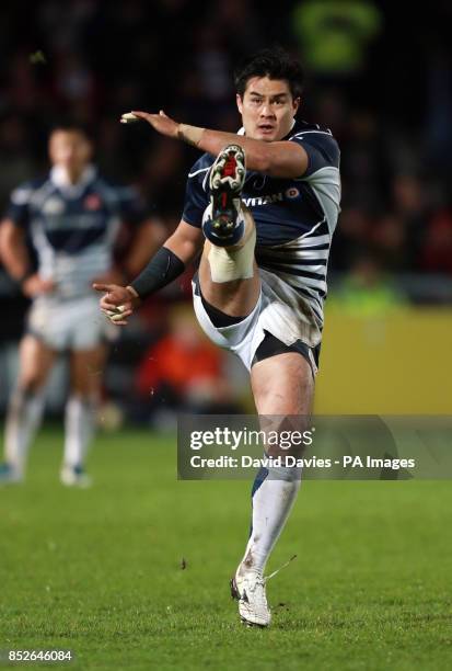 Japan's Yu Tamura during an International Friendly at Kingsholm Stadium, Gloucester.