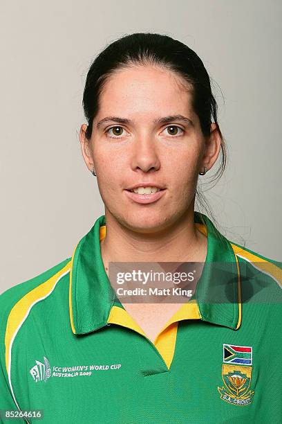 Susan Benade of South Africa poses ahead of the ICC Women's World Cup 2009 at the Menzies Hotel on March 5, 2009 in Sydney, Australia.