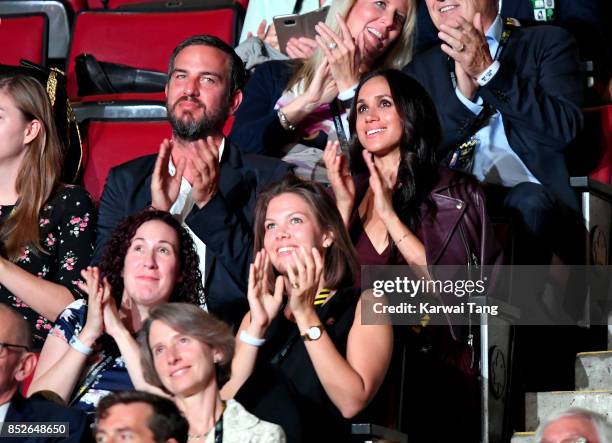 Soho House consultant Markus Anderson and actress Meghan Markle attend the opening ceremony on day 1 of the Invictus Games Toronto 2017 at Air Canada...