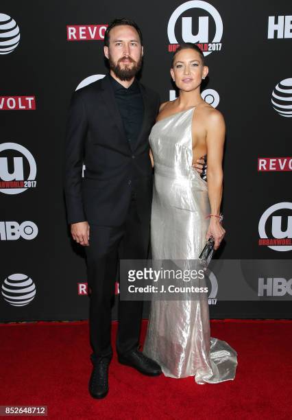 Actress Kate Hudson and Danny Fujikawa attend the 21st Annual Urbanworld Film Festival at AMC Empire 25 theater on September 23, 2017 in New York...