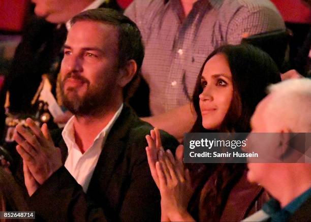 Soho House consultant Markus Anderson and actress Meghan Markle attend the opening ceremony on day 1 of the Invictus Games Toronto 2017 at Air Canada...