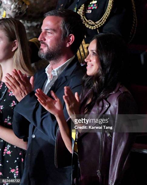 Soho House consultant Markus Anderson and actress Meghan Markle attend the opening ceremony on day 1 of the Invictus Games Toronto 2017 at Air Canada...