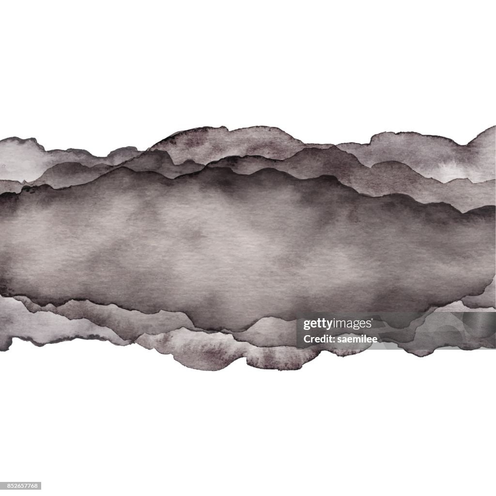 Watercolor Gray Wave Background