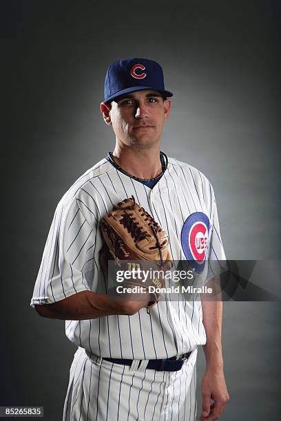 Jason Waddell of the Chicago Cubs poses during photo day at the Fitch Park Spring Training complex on February 23, 2009 in Mesa, Arizona.