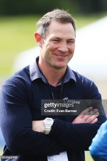 Leon MacDonald, Head Coach of Tasman, looks on during the round six Mitre 10 Cup match between Tasman and Southland at Trafalgar Park on September...