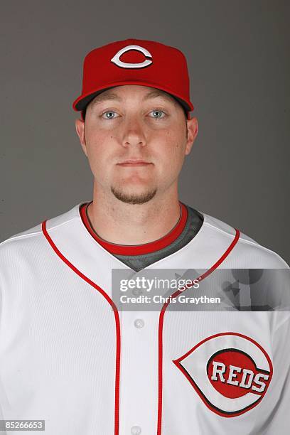 Matt Maloney of the Cincinnati Reds poses for a photo during Spring Training Photo day on February 18, 2009 at the Cincinnati Reds training facility...