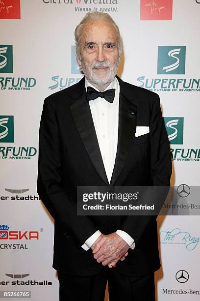 Actor Christopher Lee attends at the Women's World Awards at the Stadthalle on March 5, 2009 in Vienna, Austria.