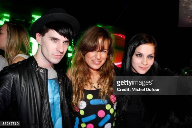 Jordan, Jade Jagger and Leigh Lezark attend a party for the new Jade Jagger collection at the VIP Room March 5, 2009 in Paris, France.