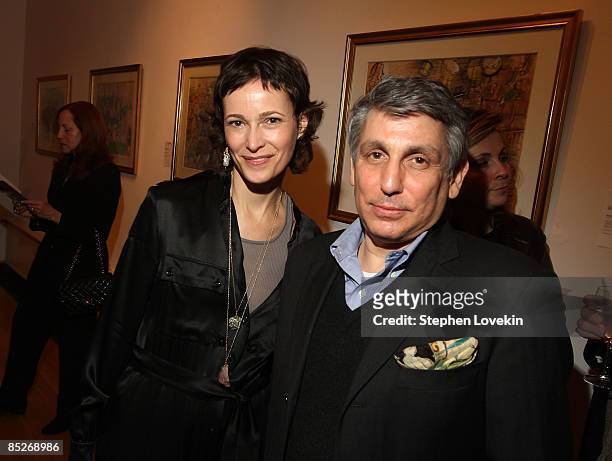 Jeanne Greenberg Rohatyn and Richard Berman attend a preview of the Gerard Oury Collection presented by Artcurial at the Payne Whitney Mansion March...