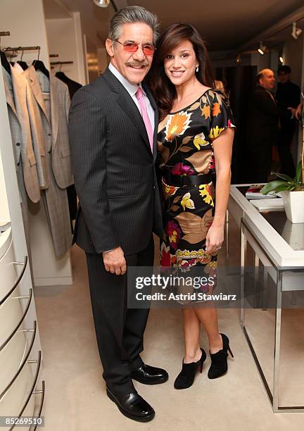 Fox News Channel correspondent Geraldo Rivera and his wife Erica Levy attend the New Yorkers for Children reception hosted by Vogue at Valentino...