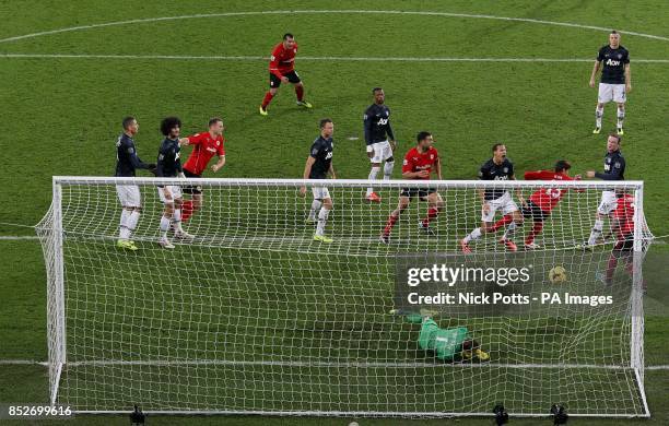 Cardiff City's Bo-Kyung Kim scores his teams second goal of the game