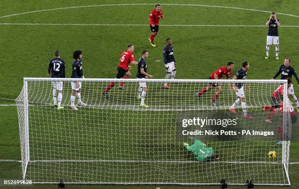 Cardiff City's Bo-Kyung Kim scores his teams second goal of the game