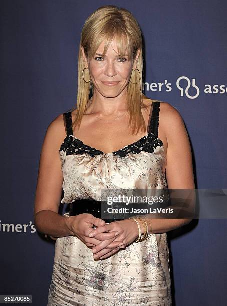 Comedian Chelsea Handler attends the Alzheimer's Association's 17th annual "A Night at Sardi's" fundraiser at the Beverly Hilton Hotel on March 4,...