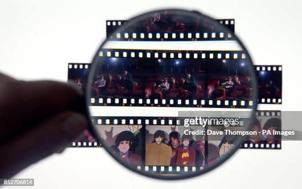 Omega Auctions salesroom manager Karen Fairweather lays out some of the unseen and unpublished images of The Beatles from late 1967/early 1968,...