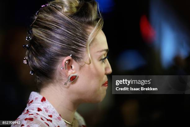 Miley Cyrus attends the 2017 iHeartRadio Music Festival at T-Mobile Arena on September 23, 2017 in Las Vegas, Nevada.