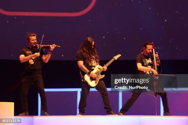 Andreas Kisser and family Lina event XP Games Star Wars Rock on the sixth day of performances at the Rock in Rio music festival, in Olimpico Park Rio...