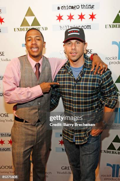 Nick Cannon and Billy Dec at "A Chicago Thing.Billydec.Com" Blog Launch Party presented by Grey Goose Vodka at The Underground on March 5, 2009 in...