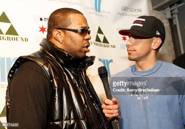 Busta Rhymes and Billy Dec at "A Chicago Thing.Billydec.Com" Blog Launch Party presented by Grey Goose Vodka at The Underground on March 5, 2009 in...