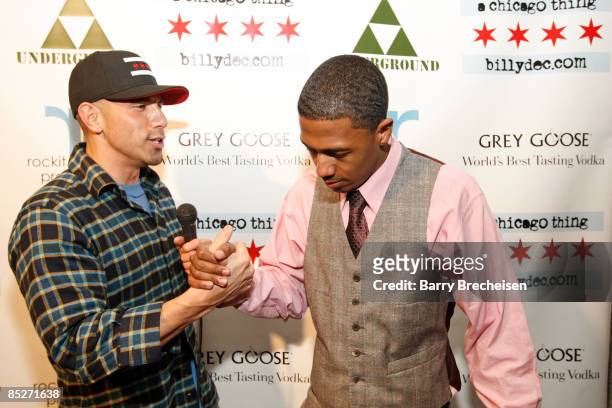 Billy Dec and Nick Cannon attend "A Chicago Thing.Billydec.Com" Blog Launch Party presented by Grey Goose Vodka at The Underground on March 5, 2009...