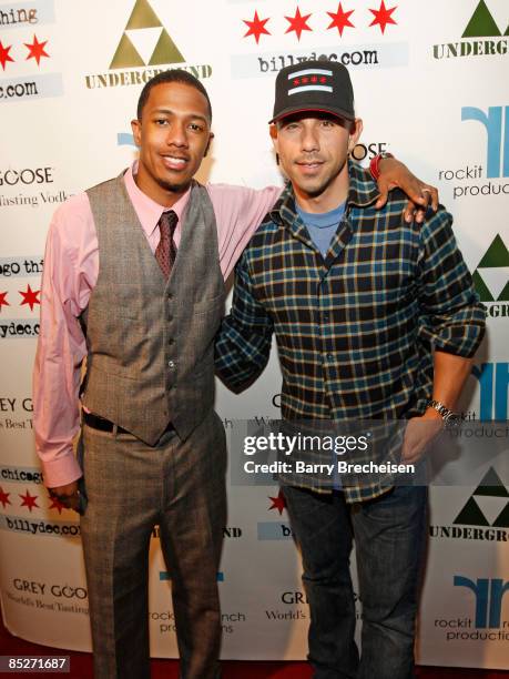 Nick Cannon and Billy Dec at "A Chicago Thing.Billydec.Com" Blog Launch Party presented by Grey Goose Vodka at The Underground on March 5, 2009 in...