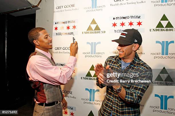 Nick Cannon and Billy Dec at "A Chicago Thing.Billydec.Com" Blog Launch Party presented by Grey Goose Vodka at The Underground on March 5, 2009 in...