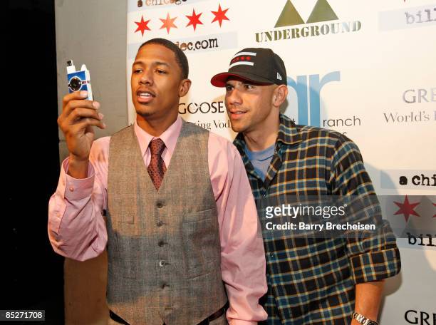 Nick Cannon and Billy Dec at "A Chicago Thing.Billydec.Com" Blog Launch Party presented by Grey Goose Vodka at The Underground on March 5, 2009 in...