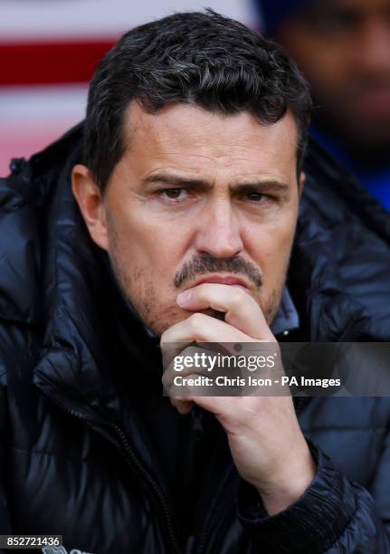 Brighton and Hove Albion's Manager Oscar Garcia Junyent before the Sky Bet Championship match at Goldsands Stadium, Bournemouth.