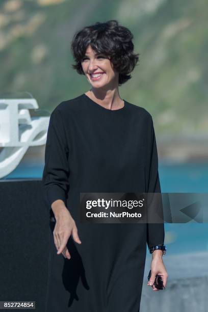 Spanish actress Paz Vega attends the Jaeger-LeCoultre 'Latin Cinema Award' photocall at the Kursaal Palace on September 23, 2017 in San Sebastian,...