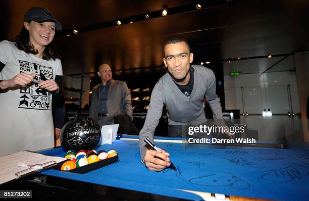 Jose Bosingwa during the Chelsea FC and Armani charity party at The Armani Store, Brompton Road where the proceeds from the sales of these pictures...