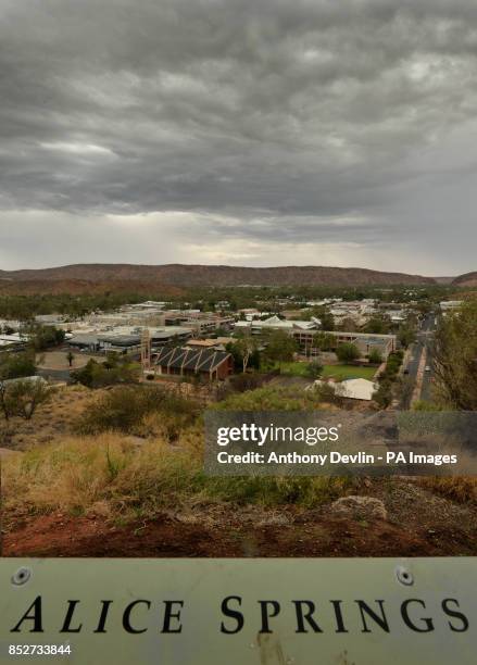 General view of the MacDonnell Ranges, Alice Springs, Australia.