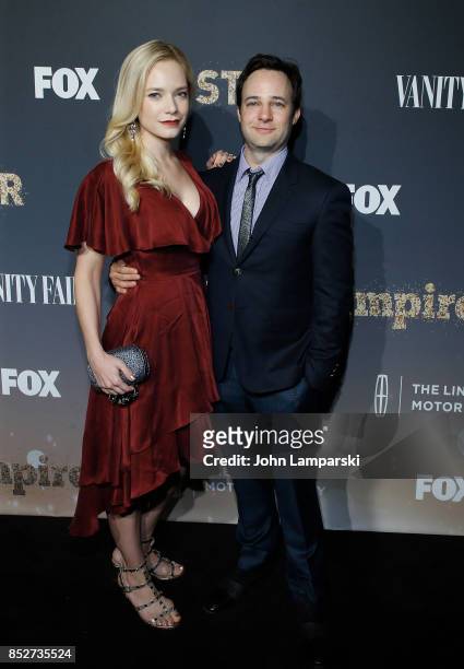 Caitlin Mehner and Danny Storng attend "Empire" & "Star" celebrate FOX's New Wednesday Night at One World Observatory on September 23, 2017 in New...