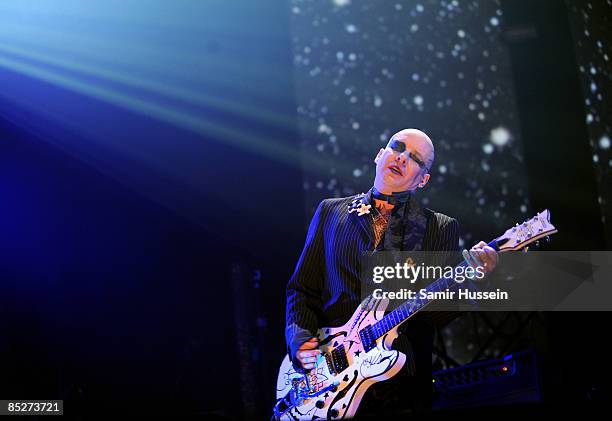 Porl Thompson of The Cure performs at the 02 Arena as part of NME's Big Gig on February 26, 2009 in London, England.