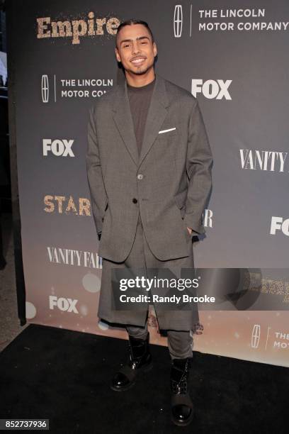 Actor Quincy Brown poses on the red carpet during the "Empire" & "Star" Celebrate FOX's New Wednesday Night at One World Observatory on September 23,...