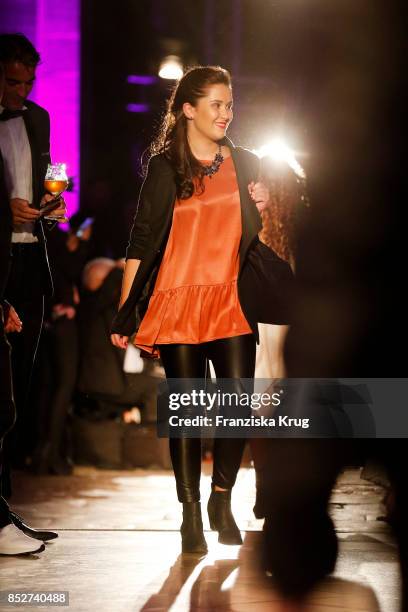 Tiffany Peach wearing an outfit by Minx during the Minx Fashion Night in favour of 'Sauti Kuu' of Auma Obama at Wuerzburger Residenz on September 23,...