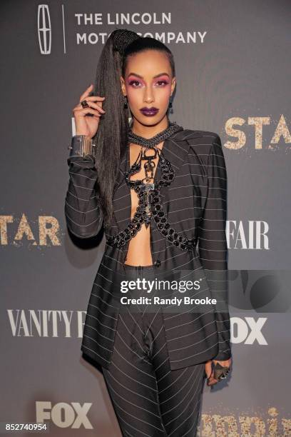 Actress and model AzMarie Livingston poses on the red carpet during the "Empire" & "Star" Celebrate FOX's New Wednesday Night at One World...