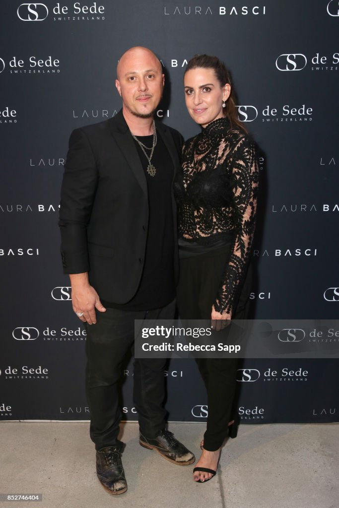 Marco Basci and designer Laura Basci attends Laura Basci and de Sede