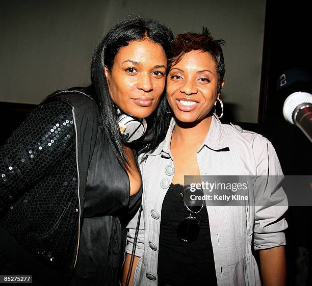 Beverly Bond and MC Lyte attend the Jordan Brand CP3.II Shoe Launch at Republic Nightclub on March 5, 2009 in New Orleans, Louisiana.