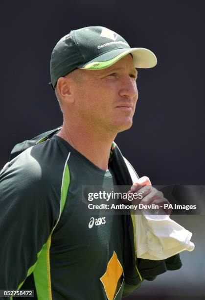 Australia's Brad Haddin during a practice session at the Adelaide Oval, Adelaide, Australia.