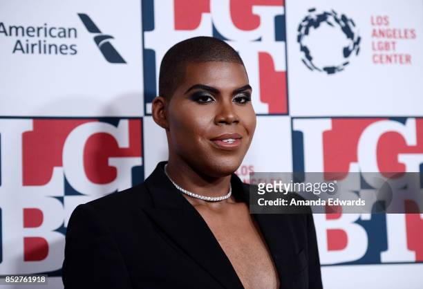 Television personality EJ Johnson arrives at the Los Angeles LGBT Center's 48th Anniversary Gala Vanguard Awards at The Beverly Hilton Hotel on...