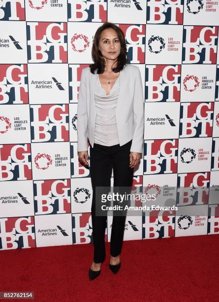 Actress Michelle Bonilla arrives at the Los Angeles LGBT Center's 48th Anniversary Gala Vanguard Awards at The Beverly Hilton Hotel on September 23,...