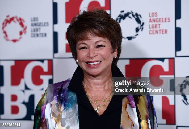 Lawyer Valerie Jarrett arrives at the Los Angeles LGBT Center's 48th Anniversary Gala Vanguard Awards at The Beverly Hilton Hotel on September 23,...