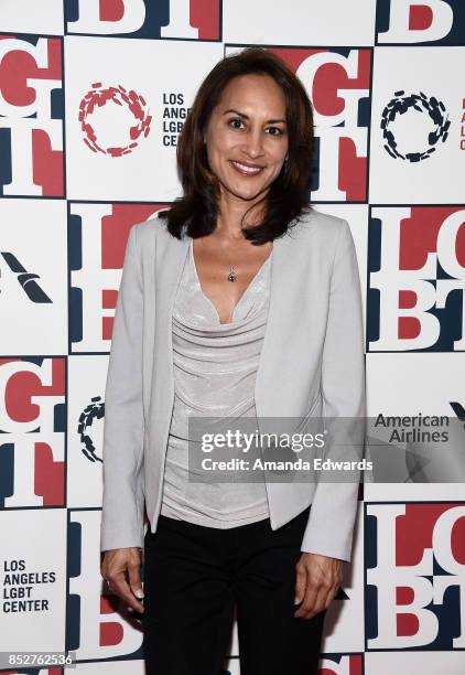 Actress Michelle Bonilla arrives at the Los Angeles LGBT Center's 48th Anniversary Gala Vanguard Awards at The Beverly Hilton Hotel on September 23,...