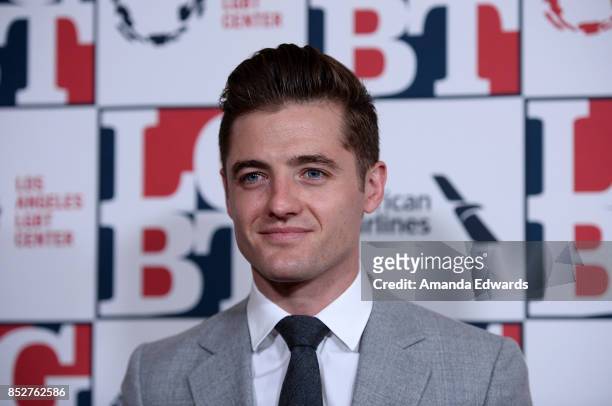 Soccer player Robbie Rogers arrives at the Los Angeles LGBT Center's 48th Anniversary Gala Vanguard Awards at The Beverly Hilton Hotel on September...