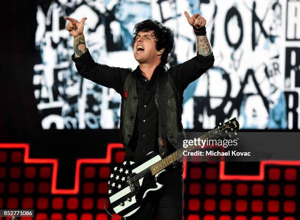 Billie Joe Armstrong of Green Day performs onstage during the 2017 Global Citizen Festival in Central Park to End Extreme Poverty by 2030 at Central...