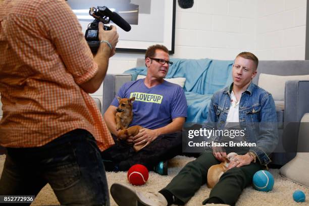 Johnjay Van Es and Macklemore attend the 2017 iHeartRadio Music Festival at T-Mobile Arena on September 23, 2017 in Las Vegas, Nevada.