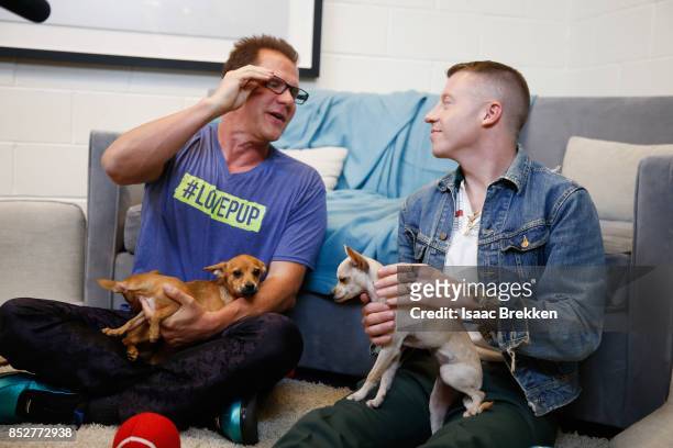 Johnjay Van Es and Macklemore attend the 2017 iHeartRadio Music Festival at T-Mobile Arena on September 23, 2017 in Las Vegas, Nevada.
