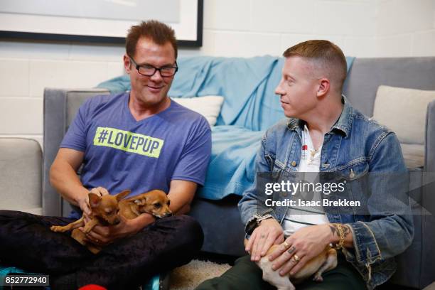 Johnjay Van Es and Macklemore attend the 2017 iHeartRadio Music Festival at T-Mobile Arena on September 23, 2017 in Las Vegas, Nevada.